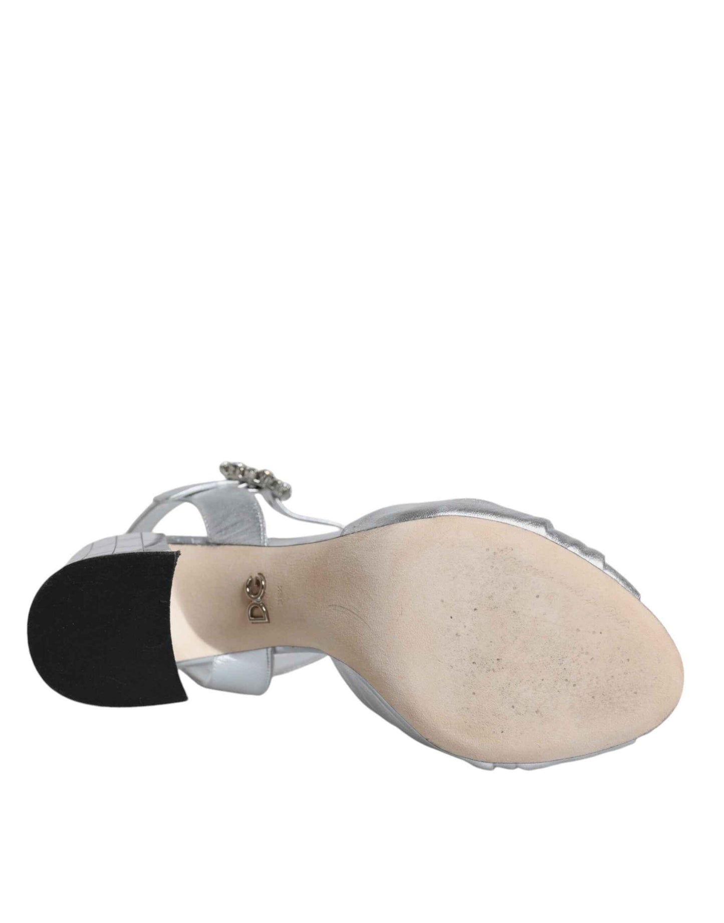 Dolce & Gabbana Silver Mirror Heels KEIRA Sandals Shoes by Dolce & Gabbana