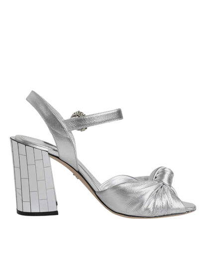 Dolce & Gabbana Silver Mirror Heels KEIRA Sandals Shoes by Dolce & Gabbana