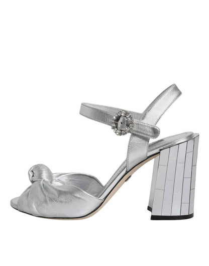 Dolce & Gabbana Silver Mirror Heels KEIRA Sandals Shoes by Dolce & Gabbana