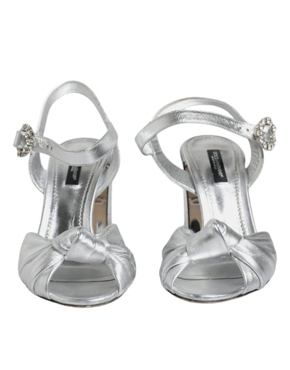 Dolce & Gabbana Silver Mirror Heels KEIRA Sandals Shoes by Dolce & Gabbana