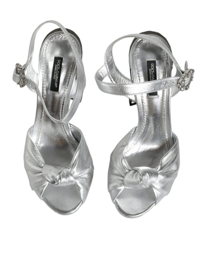 Dolce & Gabbana Silver Mirror Heels KEIRA Sandals Shoes by Dolce & Gabbana