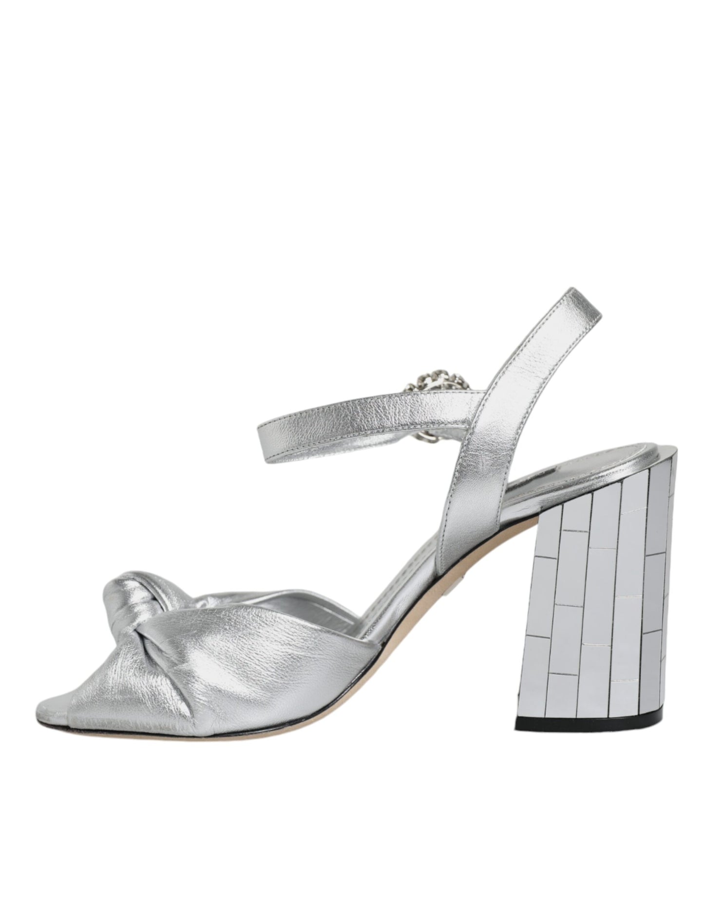 Dolce & Gabbana Silver Mirror Heels KEIRA Sandals Shoes by Dolce & Gabbana