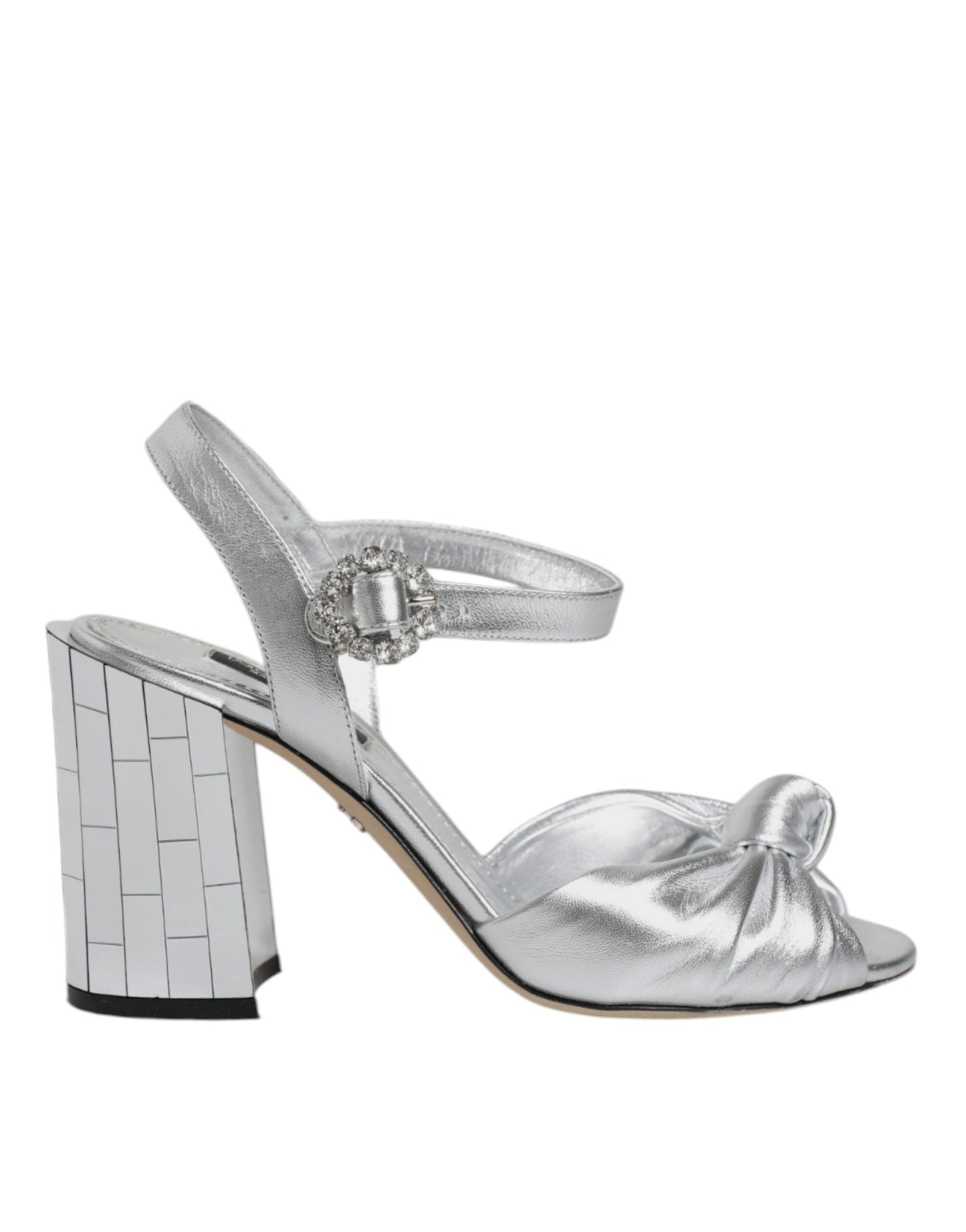 Dolce & Gabbana Silver Mirror Heels KEIRA Sandals Shoes by Dolce & Gabbana