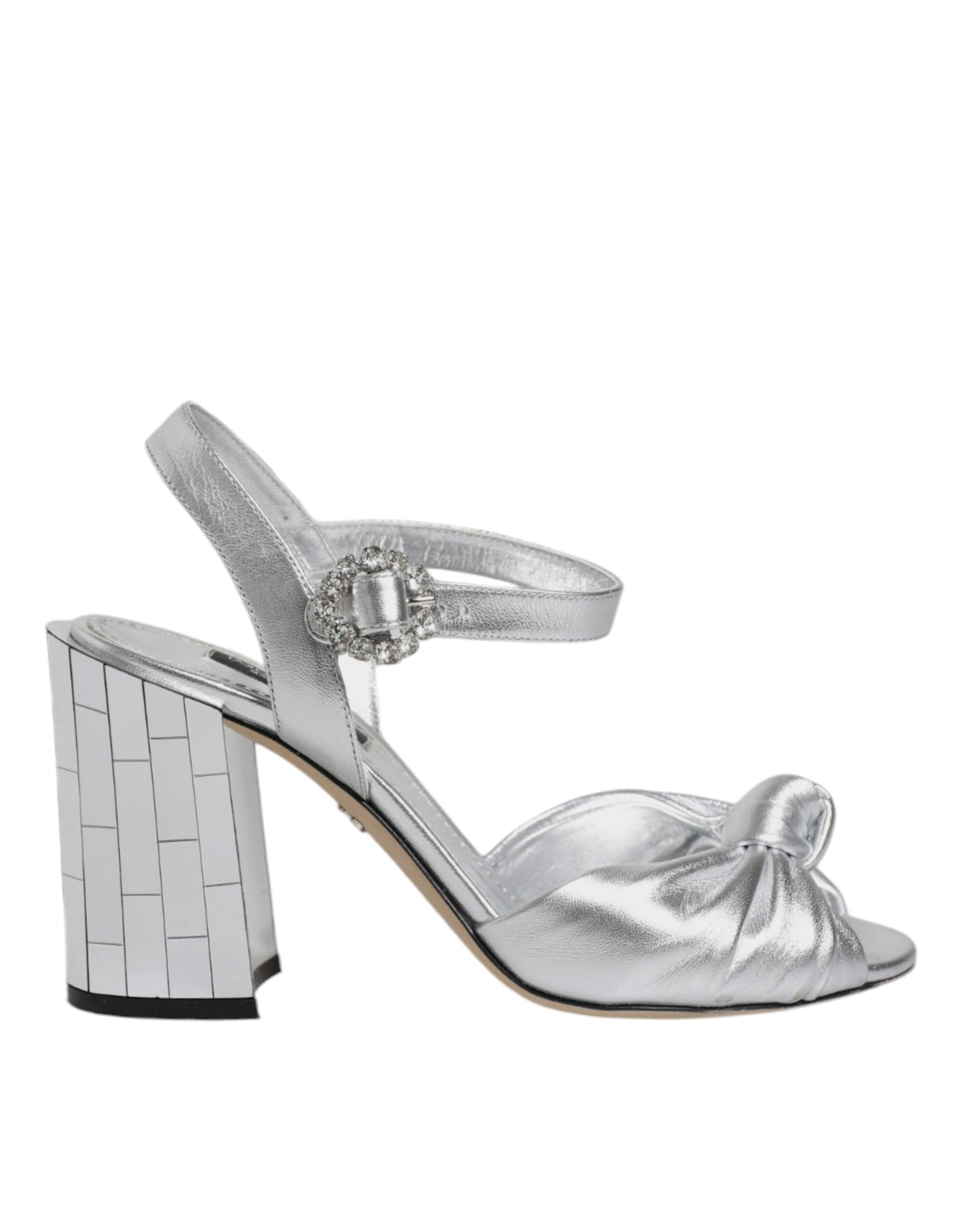 Dolce & Gabbana Silver Mirror Heels KEIRA Sandals Shoes by Dolce & Gabbana