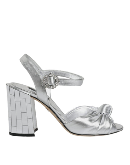 Dolce & Gabbana Silver Mirror Heels KEIRA Sandals Shoes by Dolce & Gabbana
