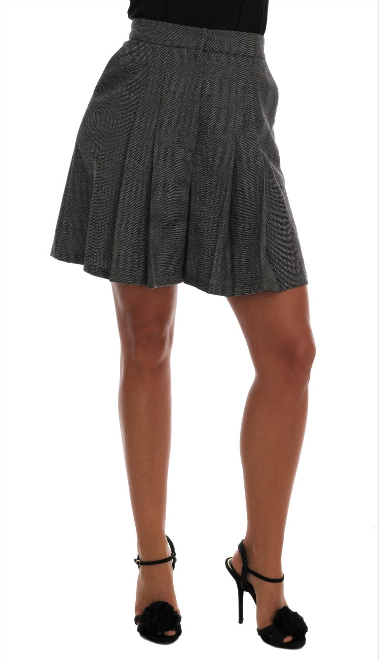 Mini-short taille haute en laine Dolce &amp; Gabbana Chic