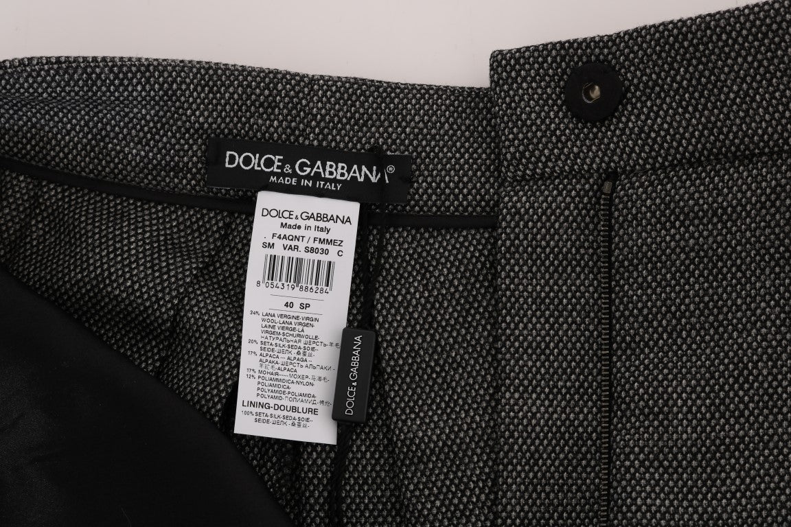 Mini-short taille haute en laine Dolce &amp; Gabbana Chic