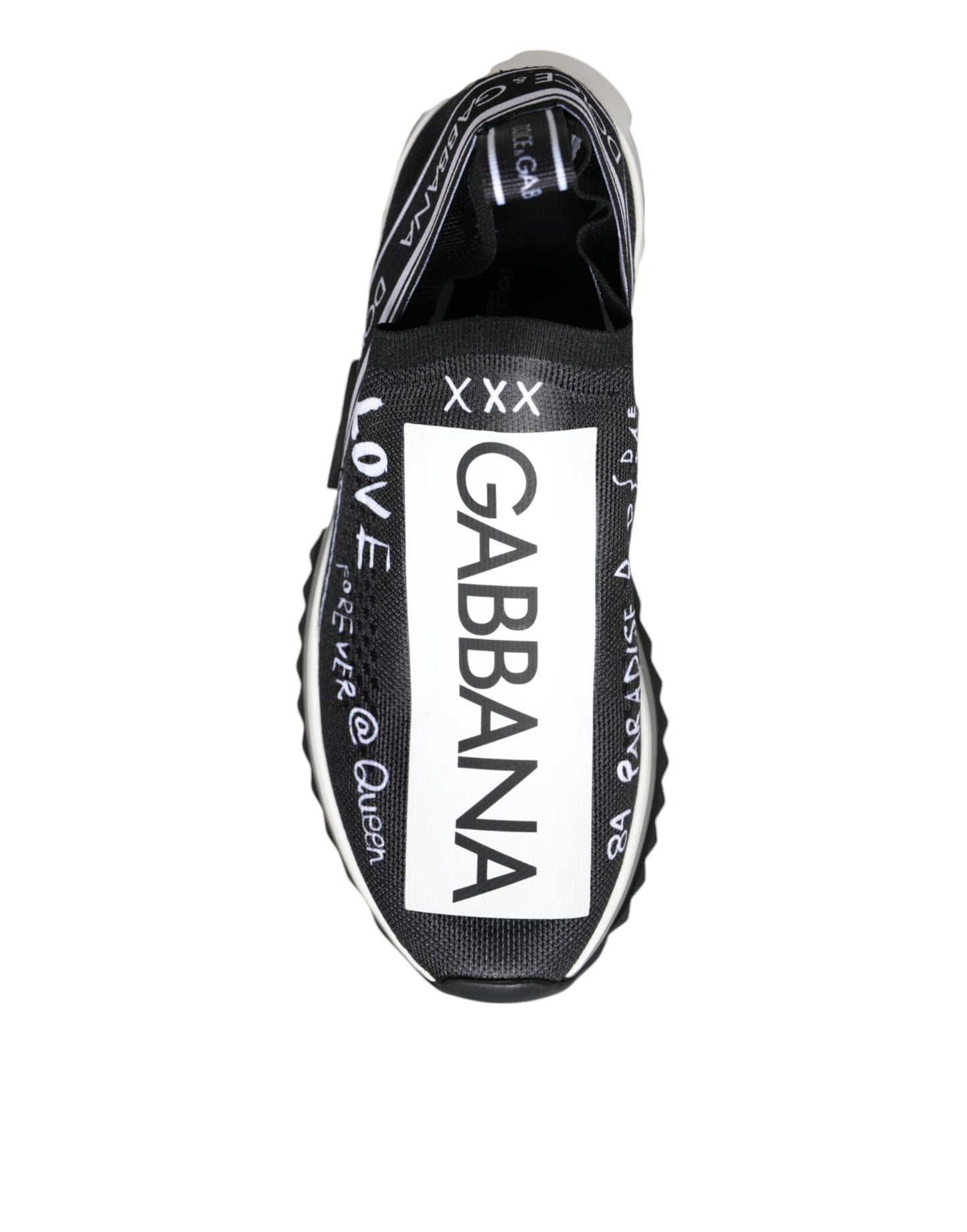 Dolce & Gabbana Black White Sorrento Low Top Sneakers Shoes by Dolce & Gabbana