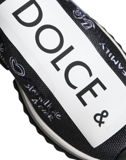 Dolce & Gabbana Black White Sorrento Low Top Sneakers Shoes by Dolce & Gabbana