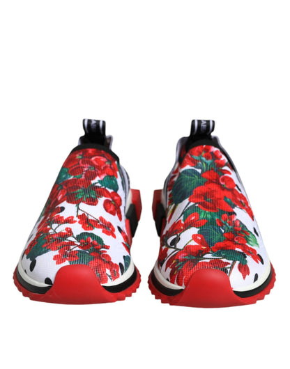 Dolce & Gabbana Multicolor Geranium Sorrento Sneakers Shoes by Dolce & Gabbana