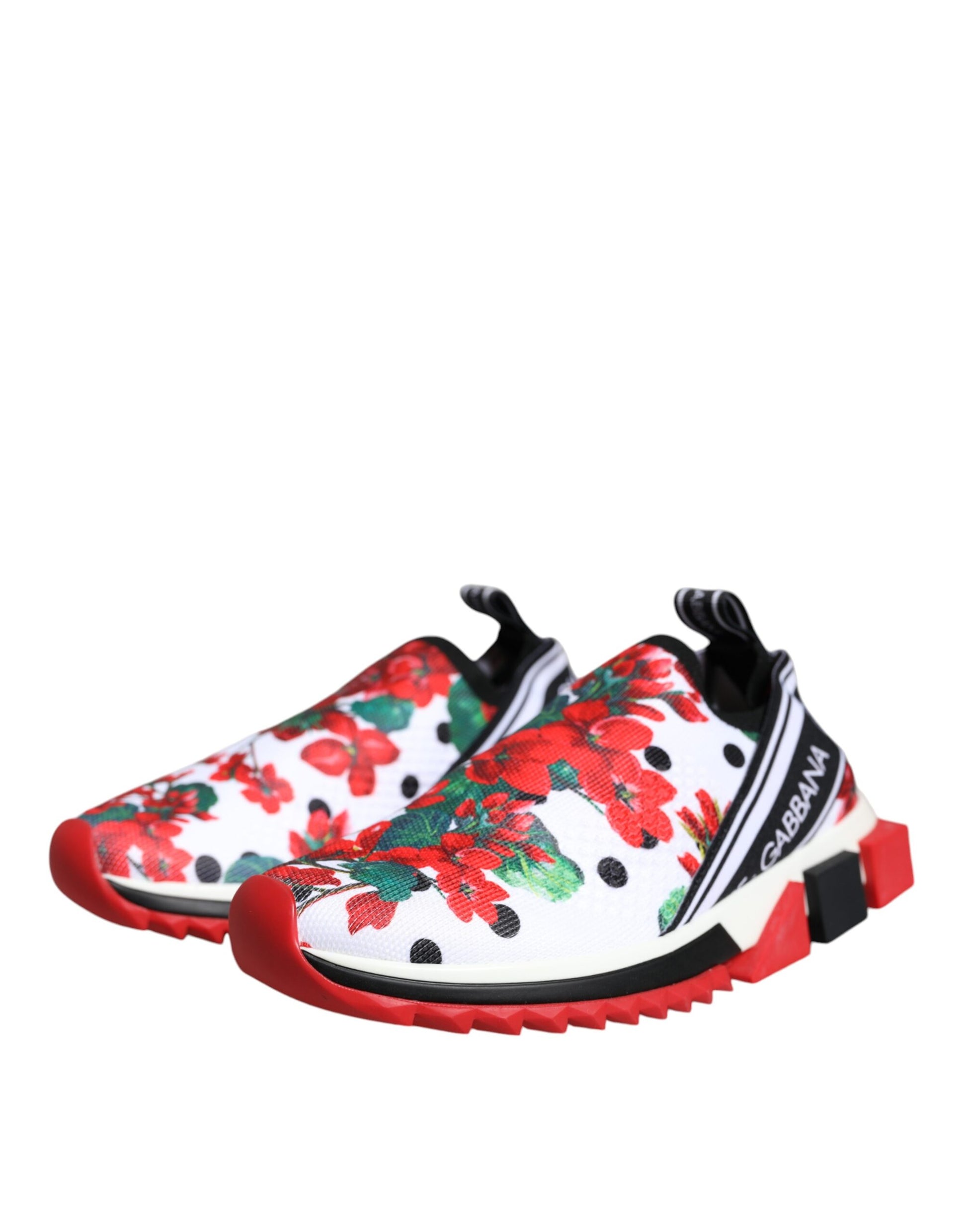 Dolce & Gabbana Multicolor Geranium Sorrento Sneakers Shoes by Dolce & Gabbana