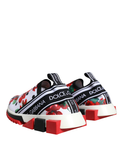 Dolce & Gabbana Multicolor Geranium Sorrento Sneakers Shoes by Dolce & Gabbana