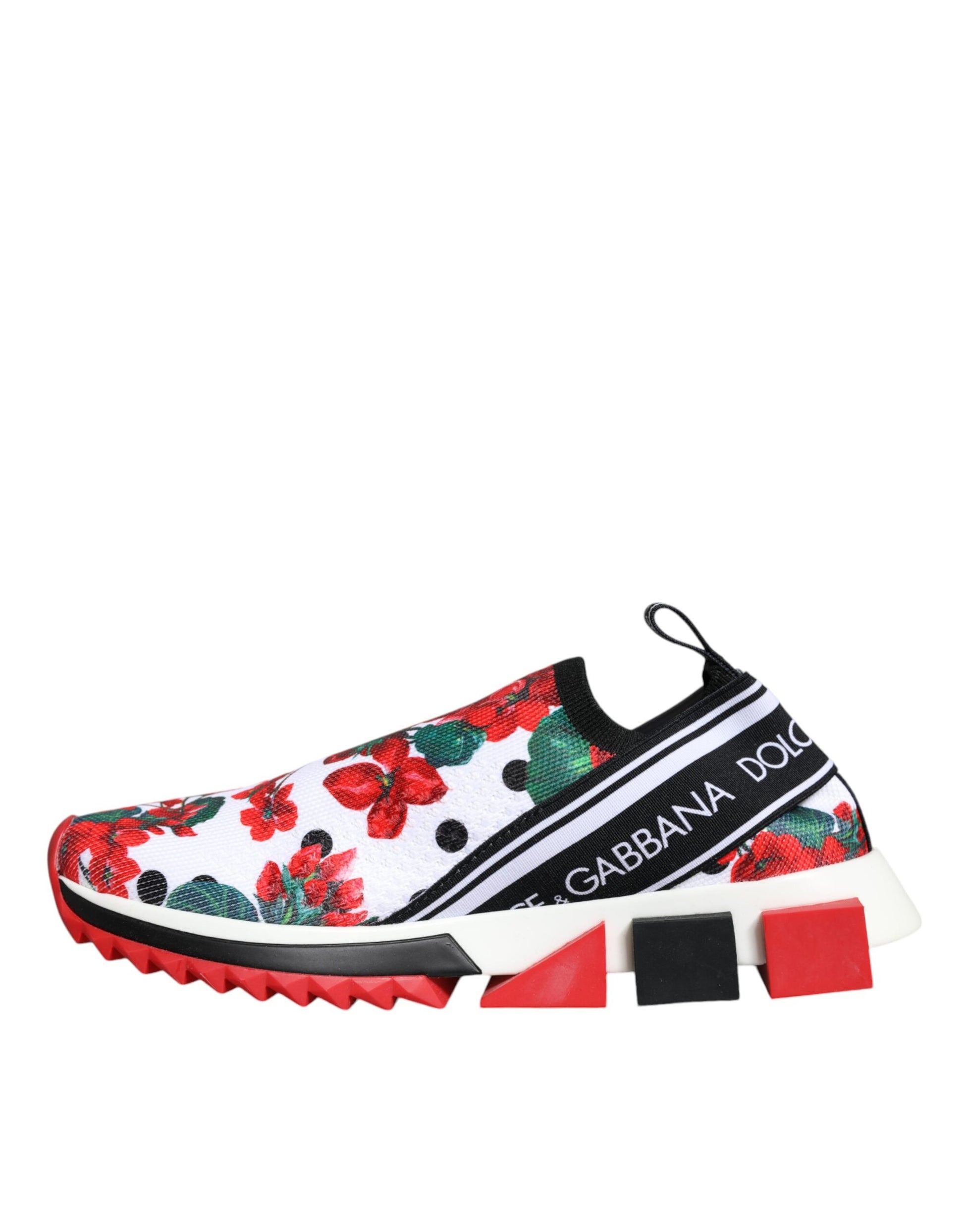 Dolce & Gabbana Multicolor Geranium Sorrento Sneakers Shoes by Dolce & Gabbana