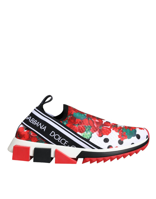 Dolce & Gabbana Multicolor Geranium Sorrento Sneakers Shoes by Dolce & Gabbana