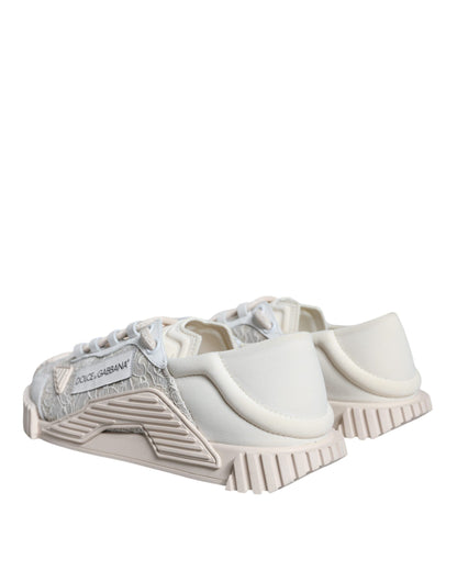 Dolce & Gabbana White Lace NS1 Low Top Sneaker Sports Shoes by Dolce & Gabbana