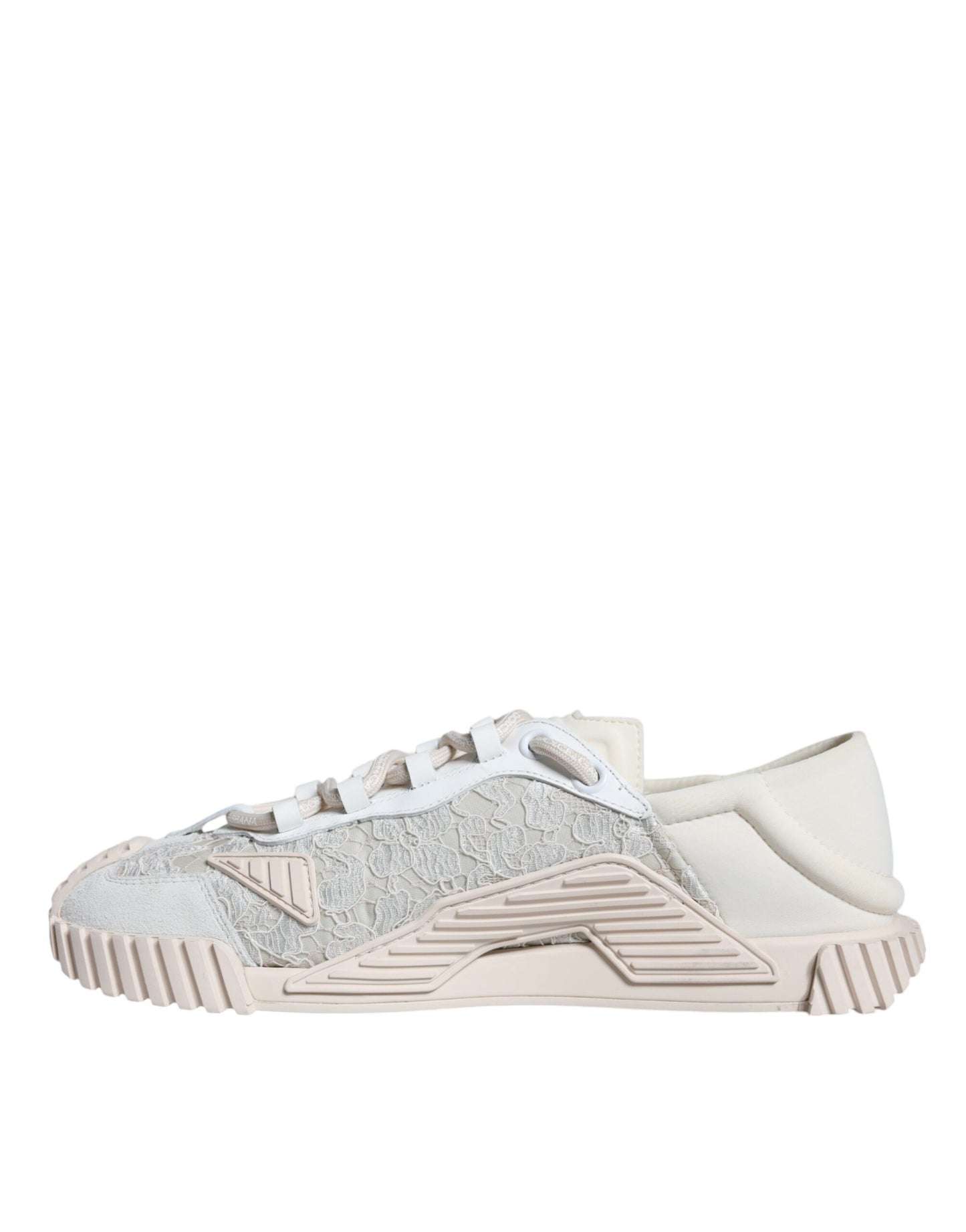 Dolce & Gabbana White Lace NS1 Low Top Sneaker Sports Shoes by Dolce & Gabbana