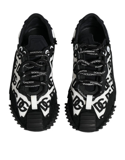 Dolce & Gabbana Black Logo Lace Up Low Top NS1 Sneakers Shoes by Dolce & Gabbana