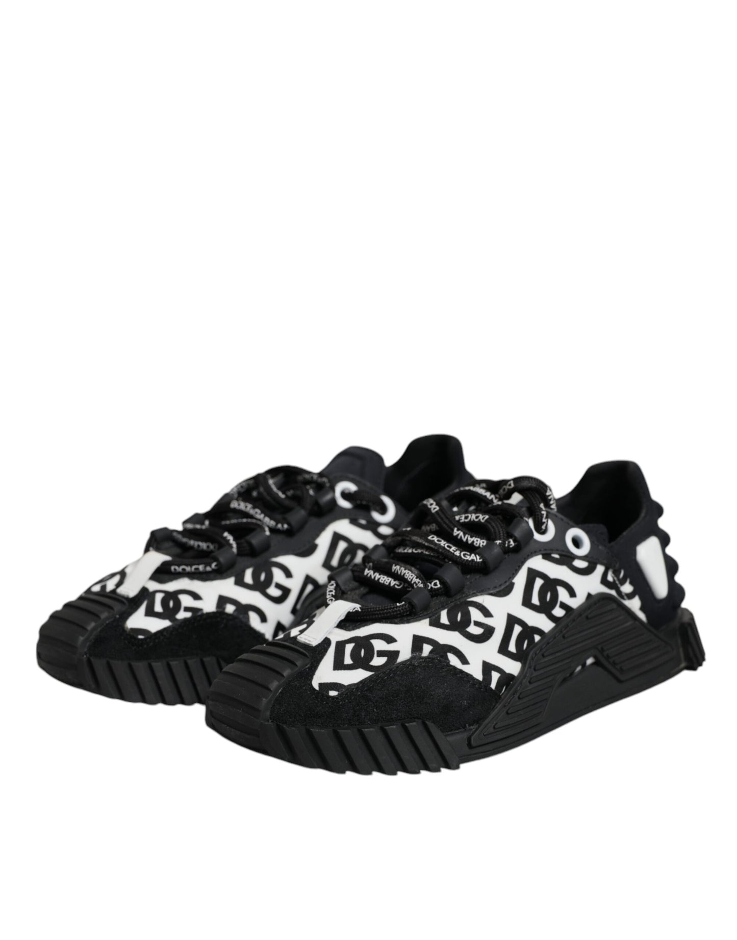 Dolce & Gabbana Black Logo Lace Up Low Top NS1 Sneakers Shoes by Dolce & Gabbana