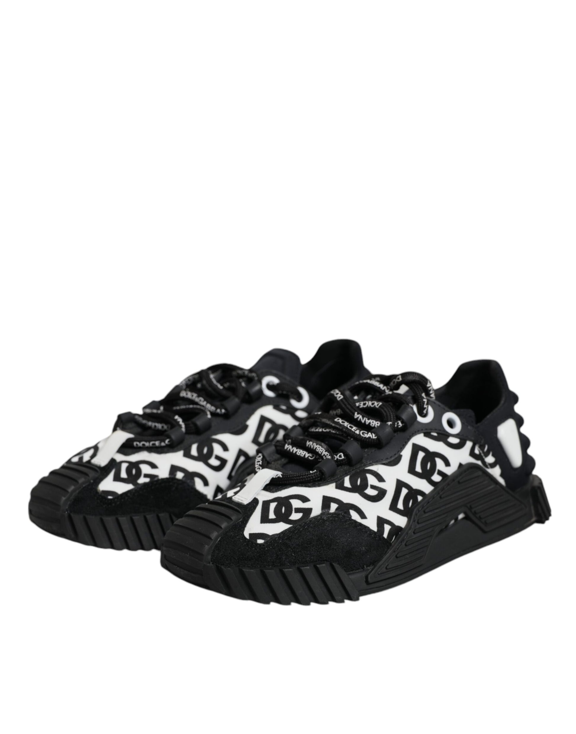 Dolce & Gabbana Black Logo Lace Up Low Top NS1 Sneakers Shoes by Dolce & Gabbana