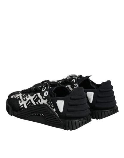 Dolce & Gabbana Black Logo Lace Up Low Top NS1 Sneakers Shoes by Dolce & Gabbana