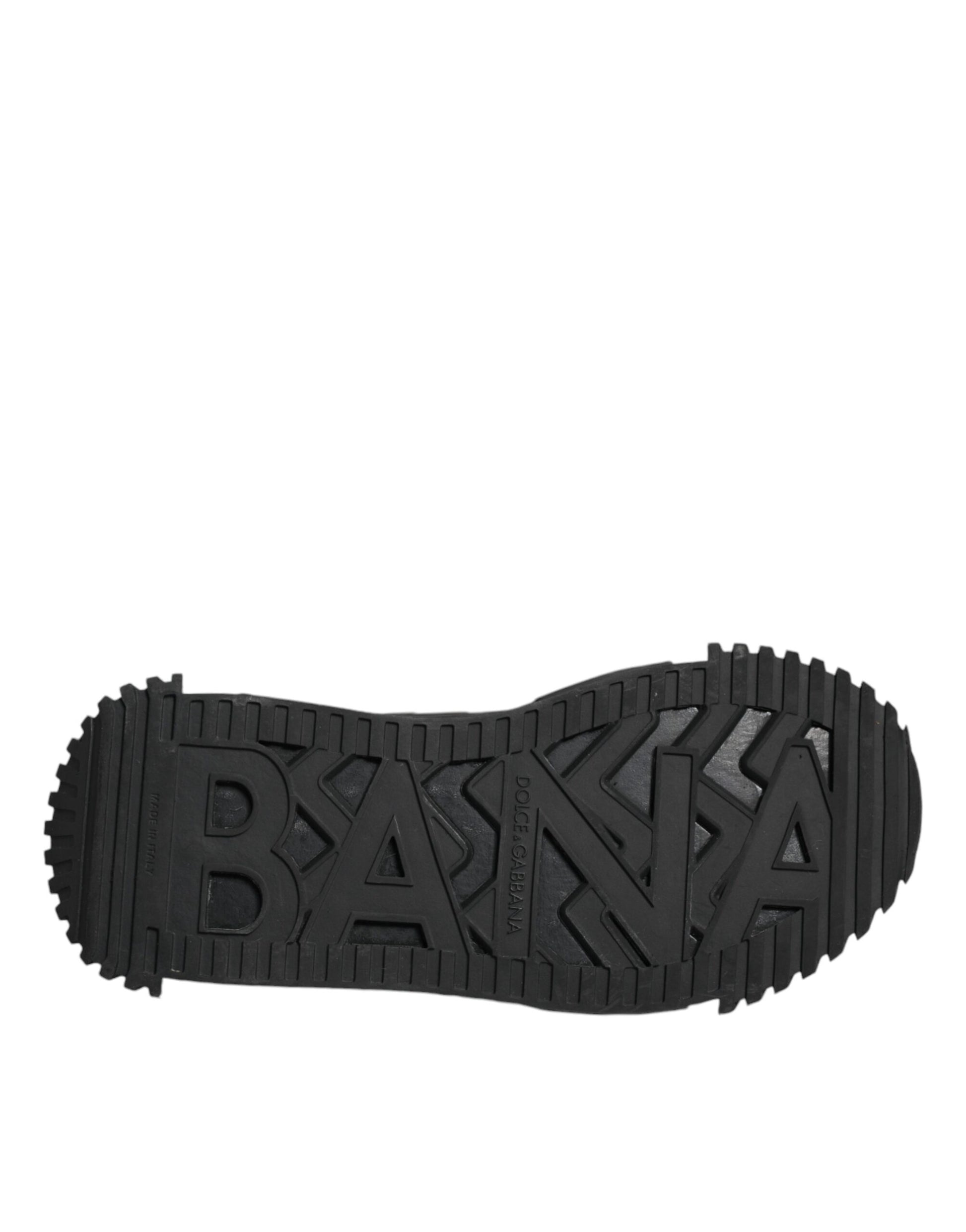 Dolce & Gabbana Black Logo Lace Up Low Top NS1 Sneakers Shoes by Dolce & Gabbana