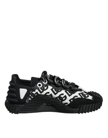 Dolce & Gabbana Black Logo Lace Up Low Top NS1 Sneakers Shoes by Dolce & Gabbana