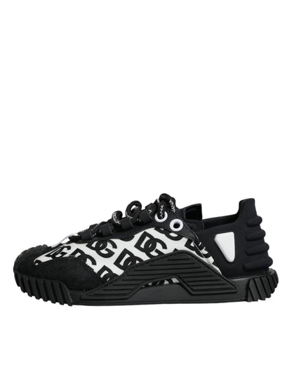 Dolce & Gabbana Black Logo Lace Up Low Top NS1 Sneakers Shoes by Dolce & Gabbana