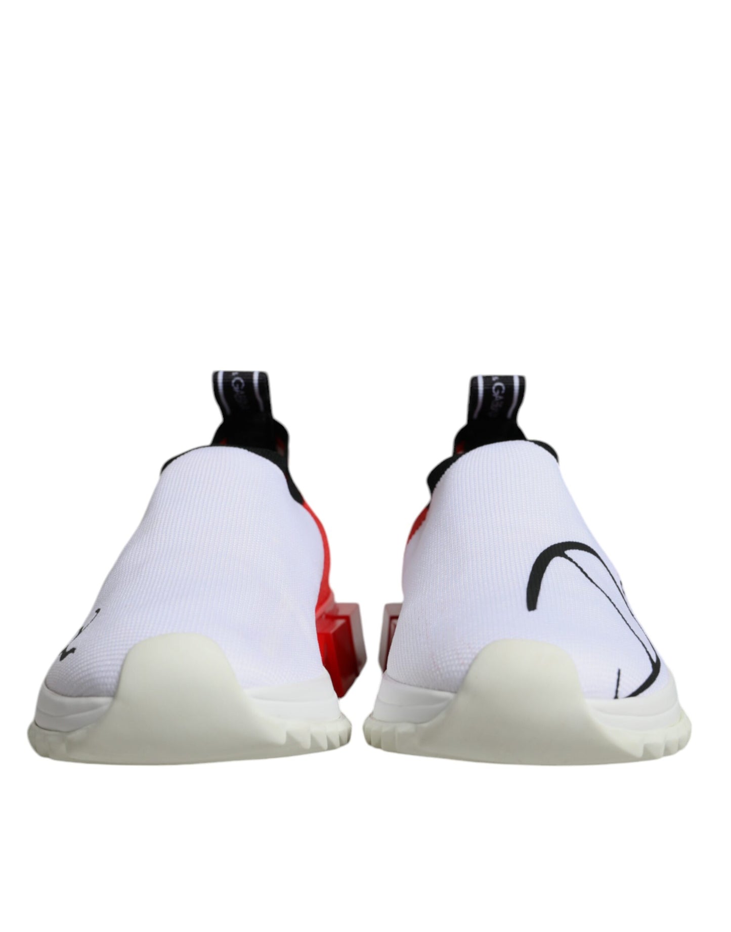 Dolce & Gabbana White Red Low Top Sorrento Men Sneakers Shoes by Dolce & Gabbana