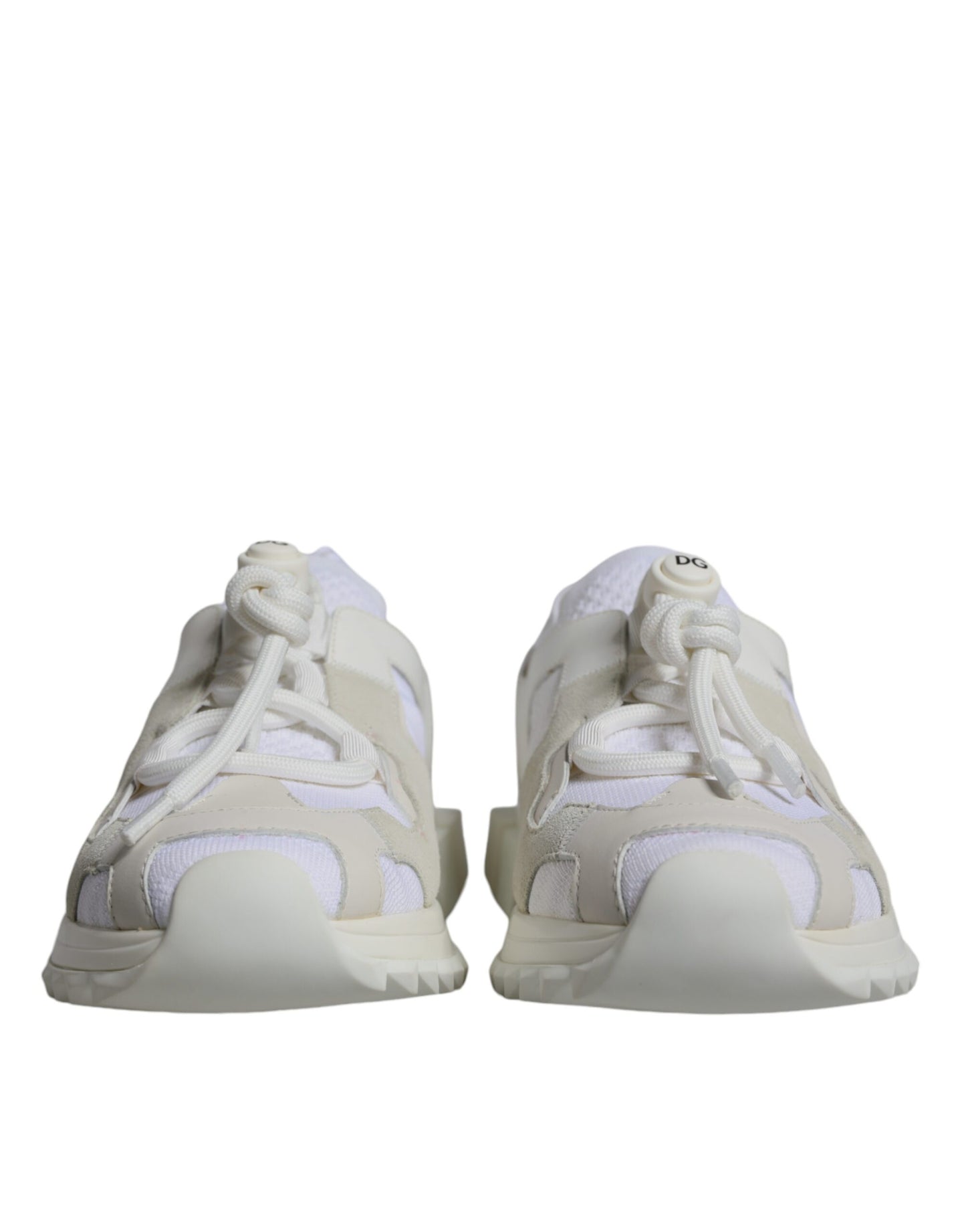 Dolce & Gabbana White Mesh Sorrento Trekking Sneakers Shoes by Dolce & Gabbana