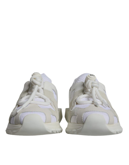 Dolce & Gabbana White Mesh Sorrento Trekking Sneakers Shoes by Dolce & Gabbana