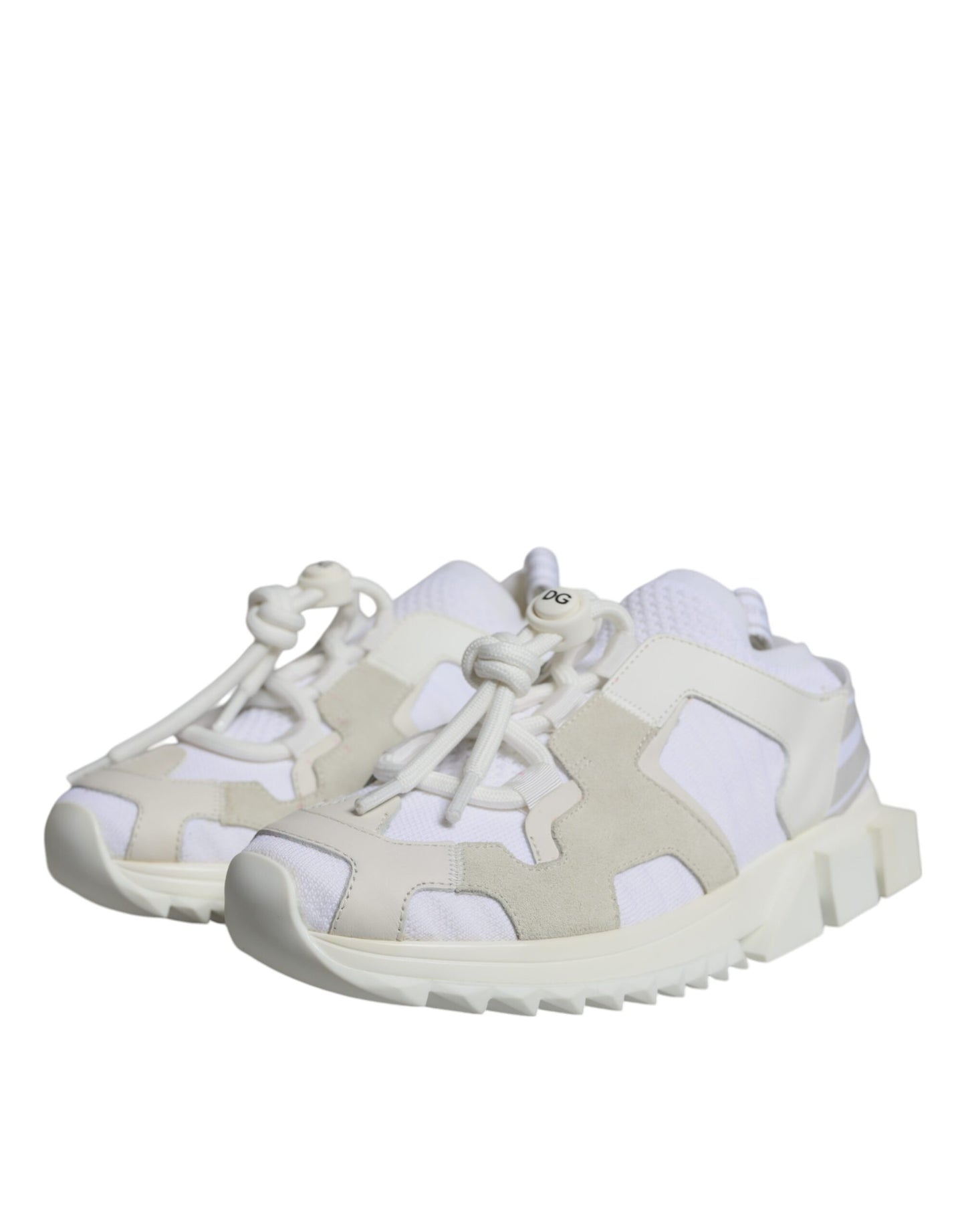 Dolce & Gabbana White Mesh Sorrento Trekking Sneakers Shoes by Dolce & Gabbana