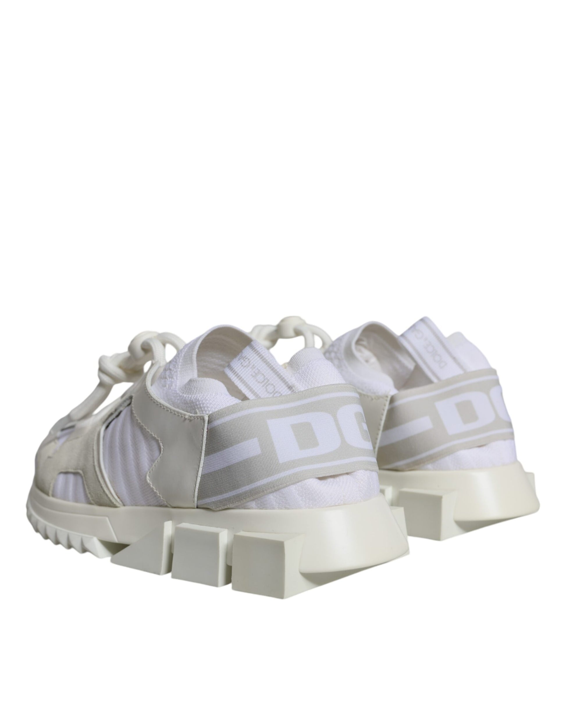 Dolce & Gabbana White Mesh Sorrento Trekking Sneakers Shoes by Dolce & Gabbana