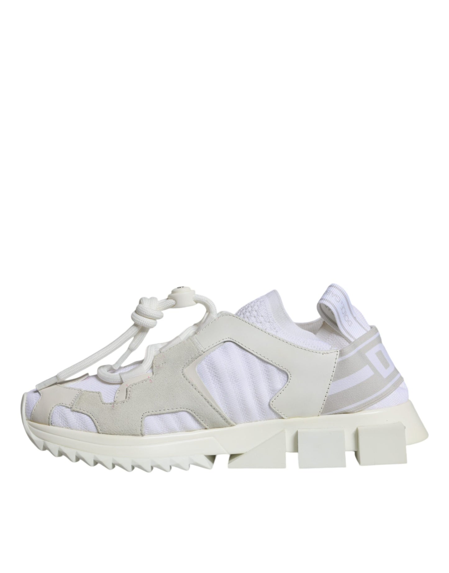 Dolce & Gabbana White Mesh Sorrento Trekking Sneakers Shoes by Dolce & Gabbana