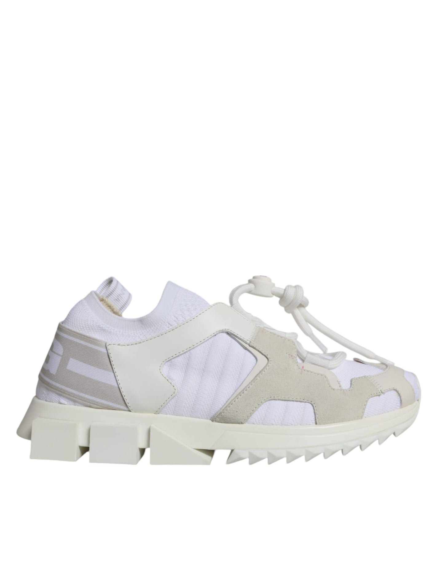 Dolce & Gabbana White Mesh Sorrento Trekking Sneakers Shoes by Dolce & Gabbana