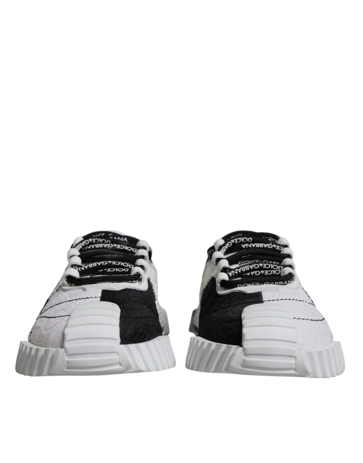 Dolce & Gabbana White Black Low Top NS1 Sneakers Shoes by Dolce & Gabbana
