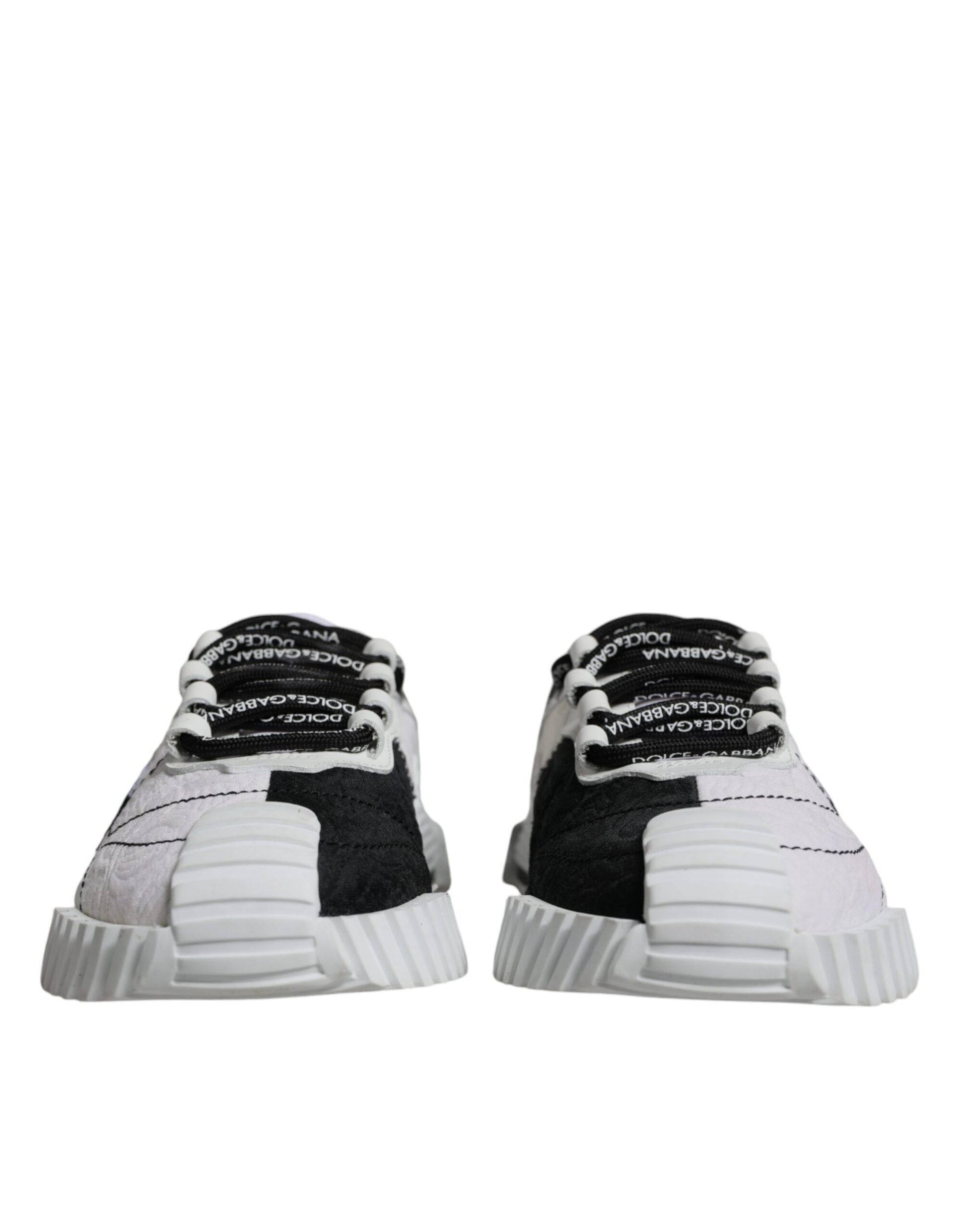 Dolce & Gabbana White Black Low Top NS1 Sneakers Shoes by Dolce & Gabbana