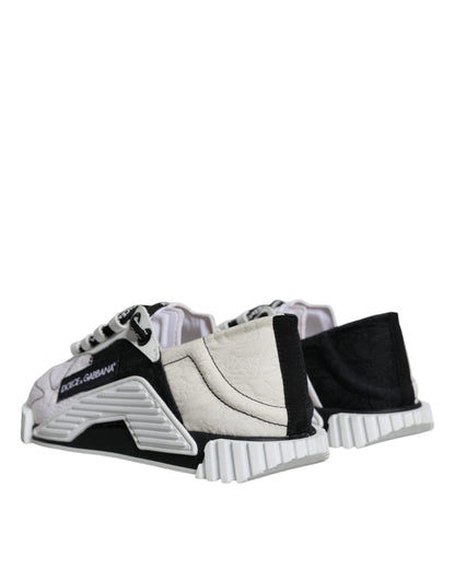 Dolce & Gabbana White Black Low Top NS1 Sneakers Shoes by Dolce & Gabbana