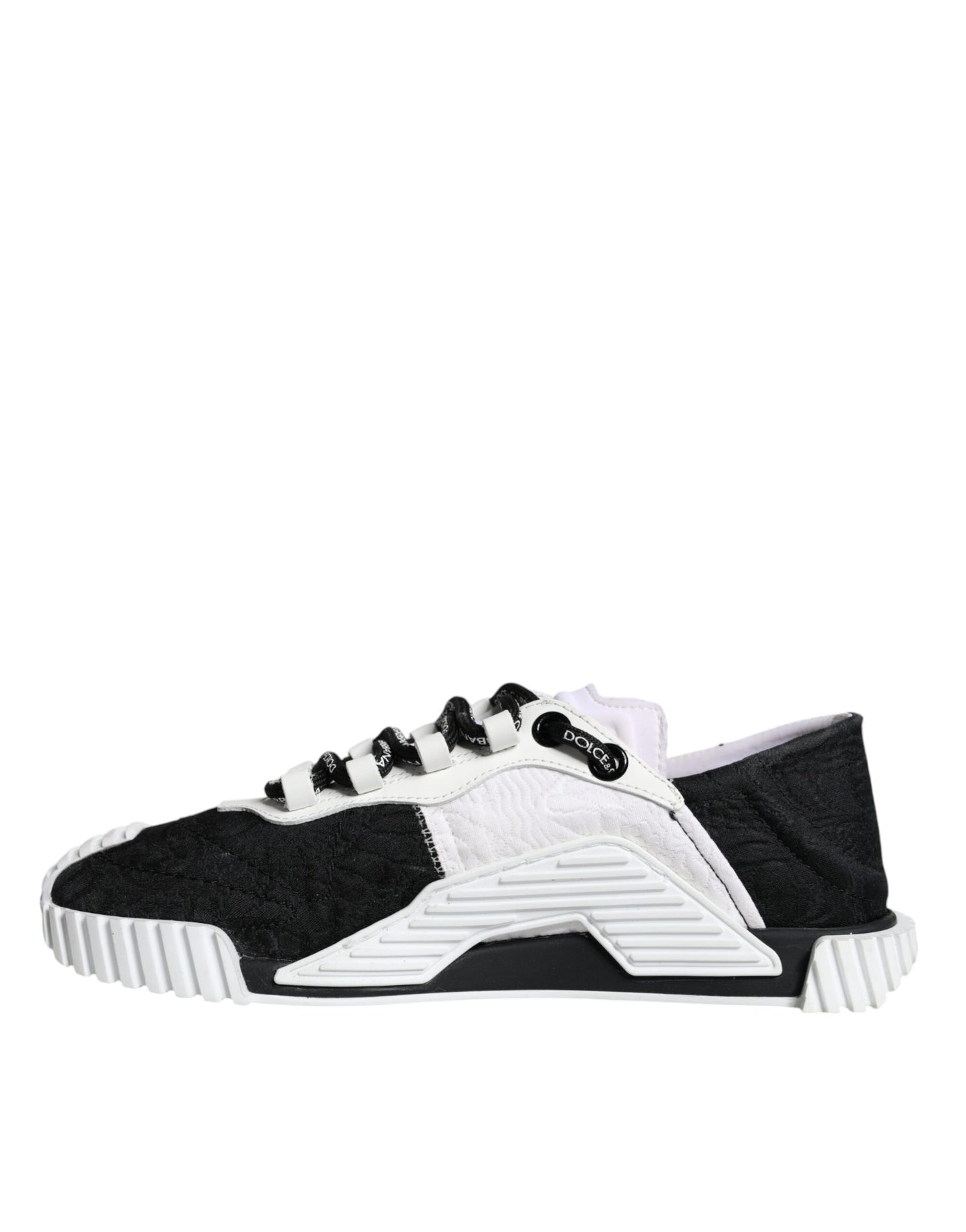 Dolce & Gabbana White Black Low Top NS1 Sneakers Shoes by Dolce & Gabbana