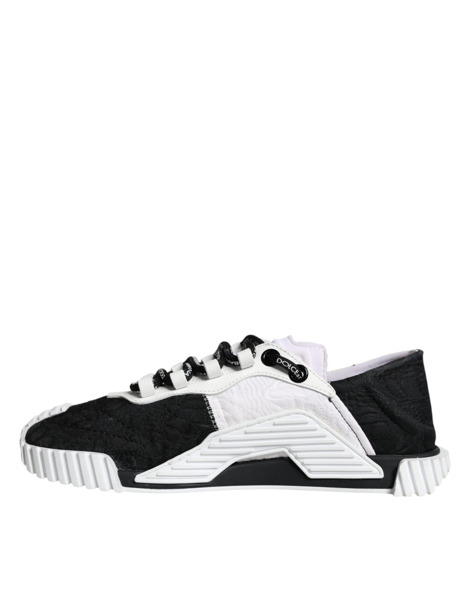Dolce & Gabbana White Black Low Top NS1 Sneakers Shoes by Dolce & Gabbana