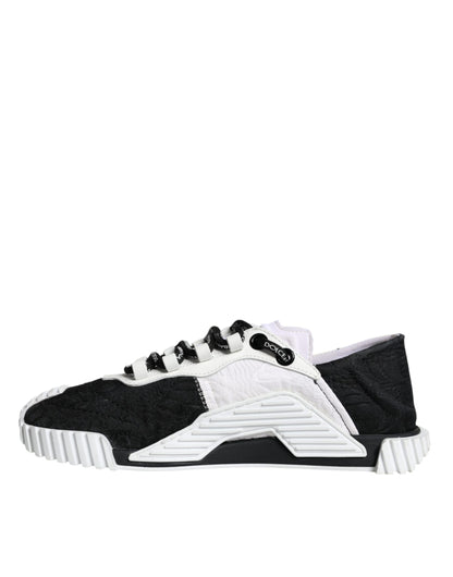 Dolce & Gabbana White Black Low Top NS1 Sneakers Shoes by Dolce & Gabbana