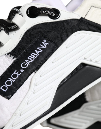 Dolce & Gabbana White Black Low Top NS1 Sneakers Shoes by Dolce & Gabbana