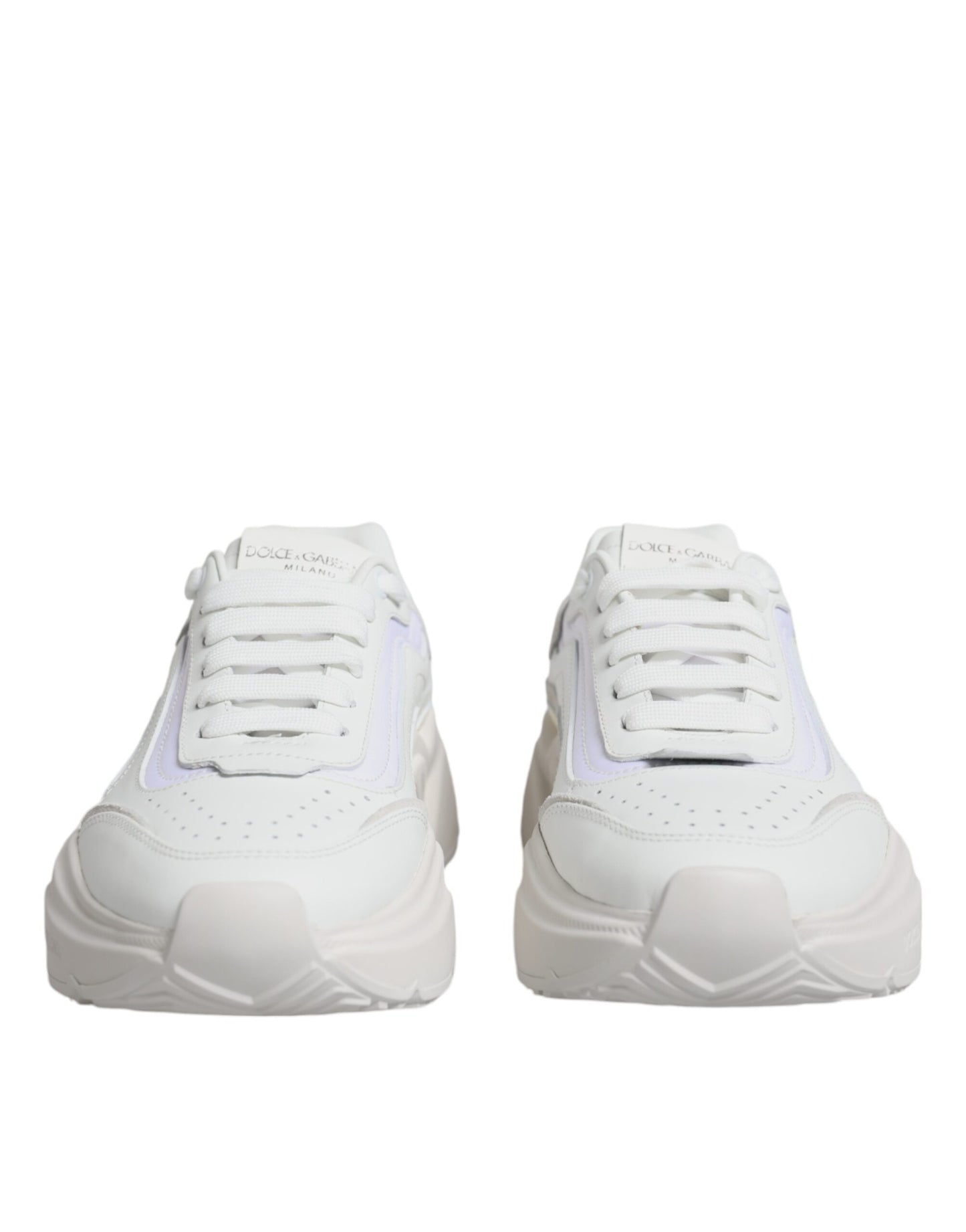 Dolce & Gabbana White Daymaster Low Top Sneakers Shoes by Dolce & Gabbana