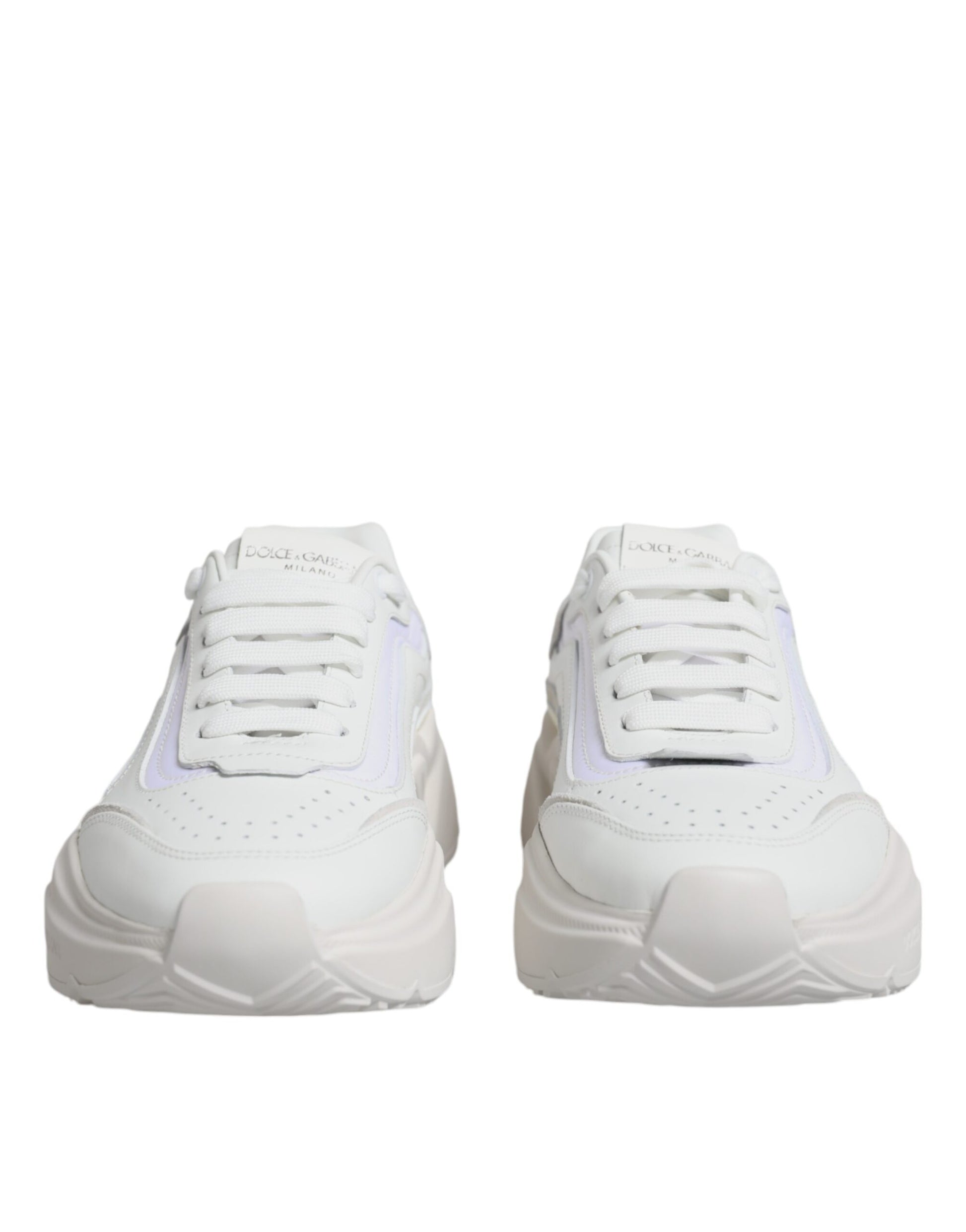 Dolce & Gabbana White Daymaster Low Top Sneakers Shoes by Dolce & Gabbana