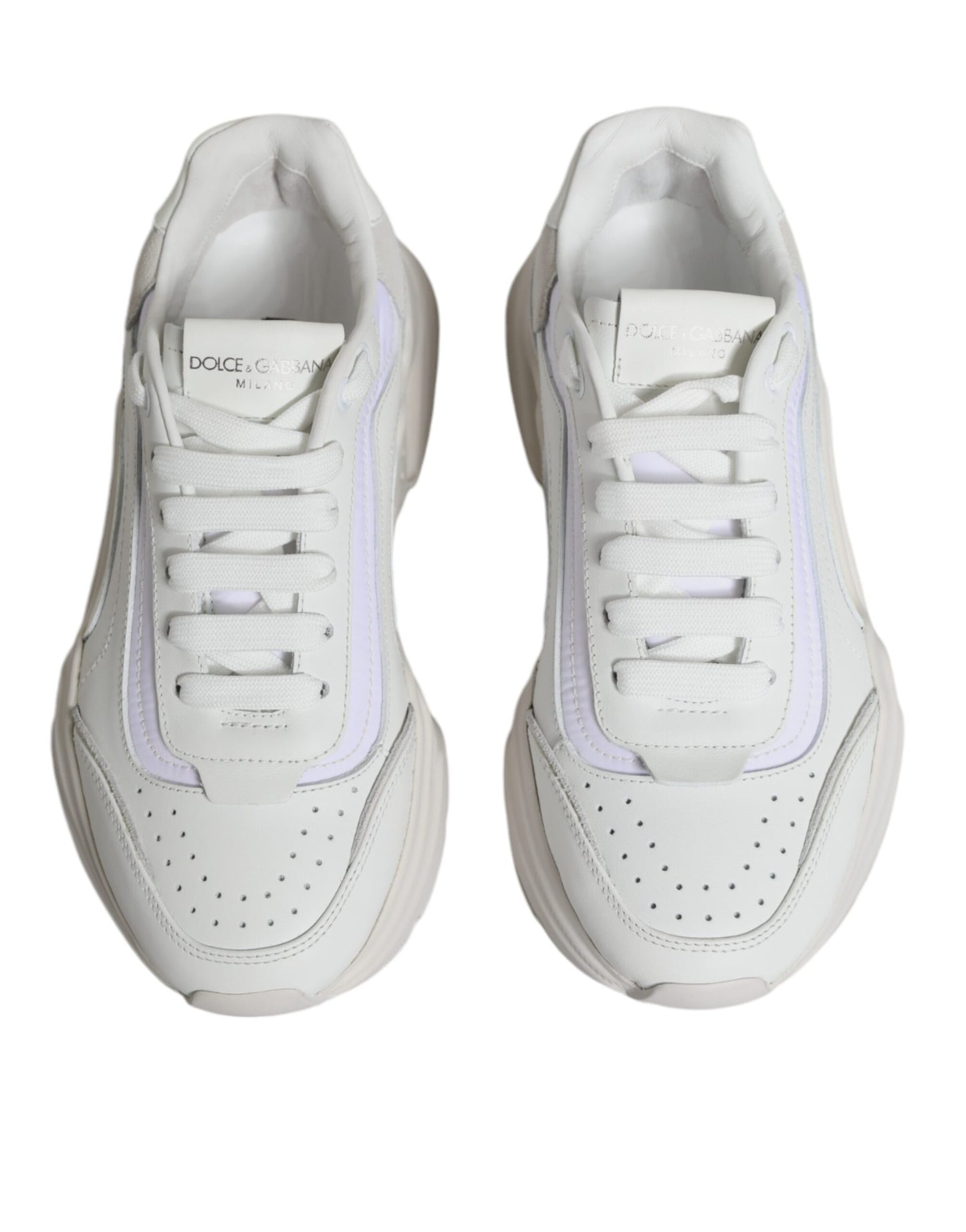Dolce & Gabbana White Daymaster Low Top Sneakers Shoes by Dolce & Gabbana