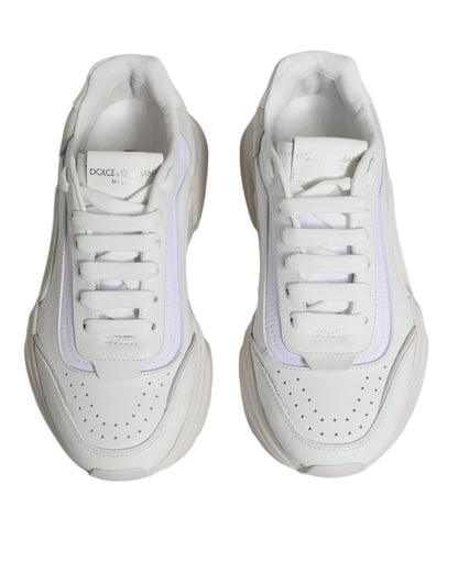 Dolce & Gabbana White Daymaster Low Top Sneakers Shoes by Dolce & Gabbana