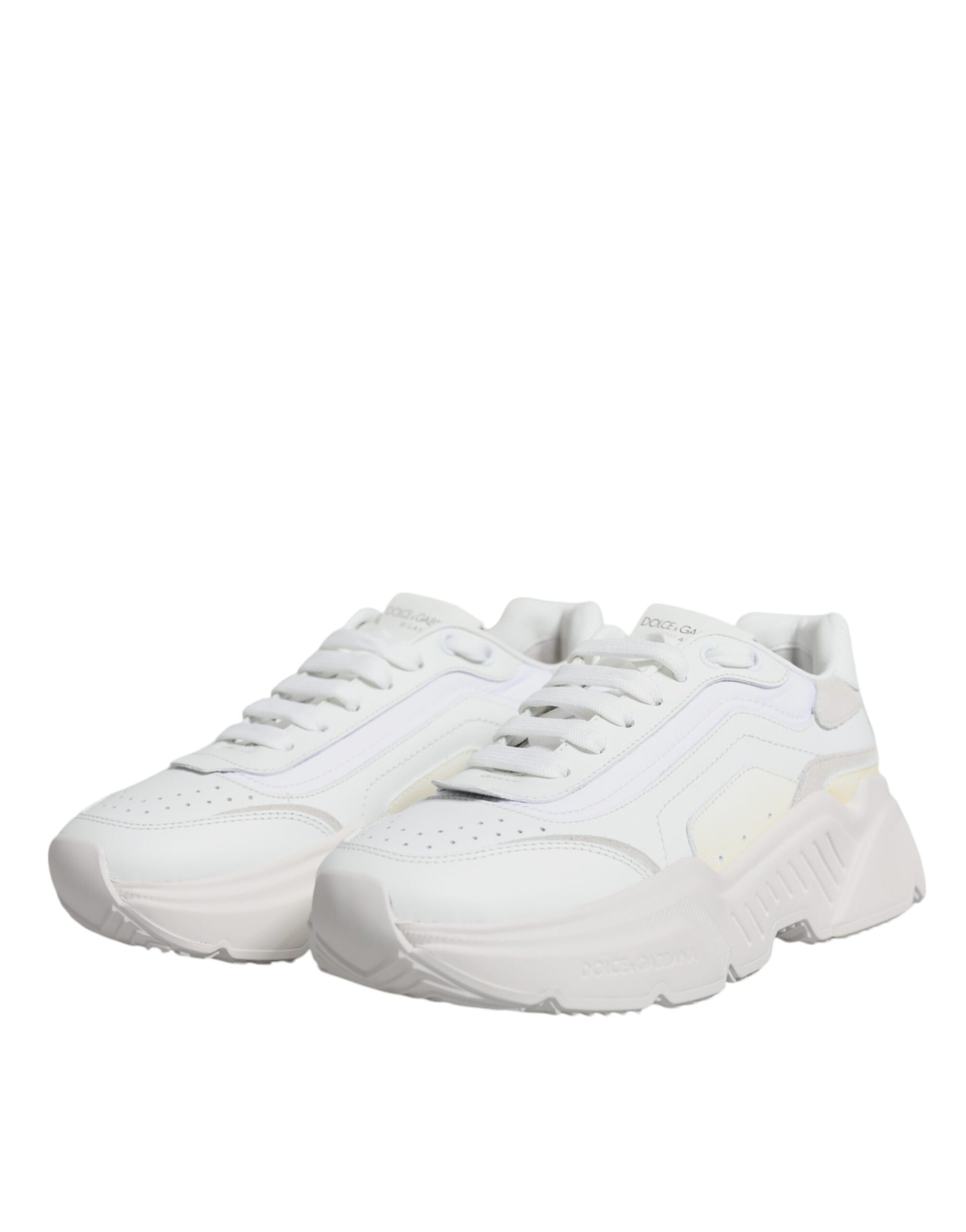 Dolce & Gabbana White Daymaster Low Top Sneakers Shoes by Dolce & Gabbana