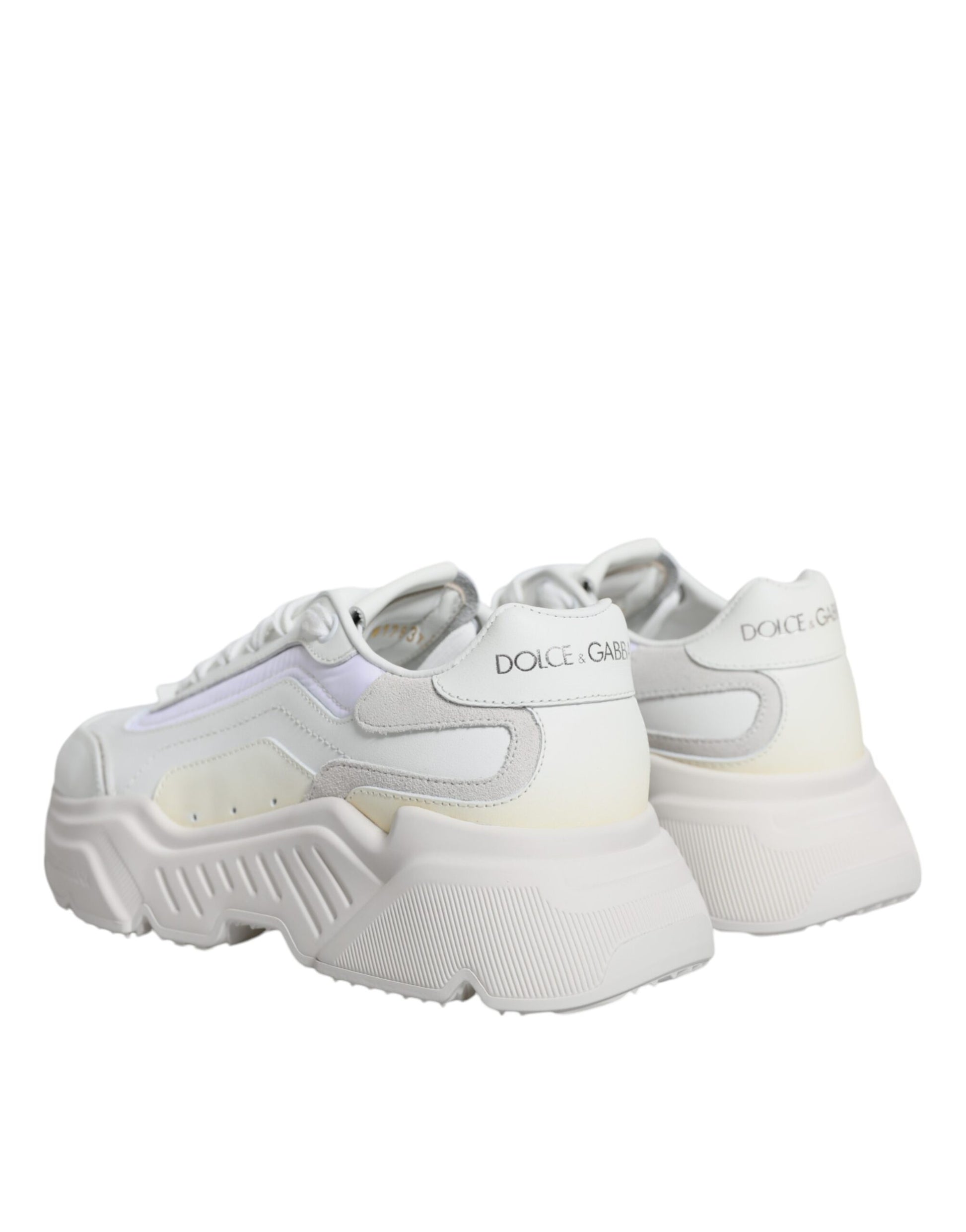 Dolce & Gabbana White Daymaster Low Top Sneakers Shoes by Dolce & Gabbana