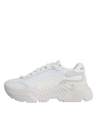 Dolce & Gabbana White Daymaster Low Top Sneakers Shoes by Dolce & Gabbana