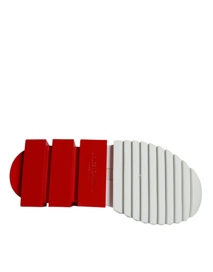 Dolce & Gabbana White Red Low Top Sorrento Men Sneakers Shoes by Dolce & Gabbana