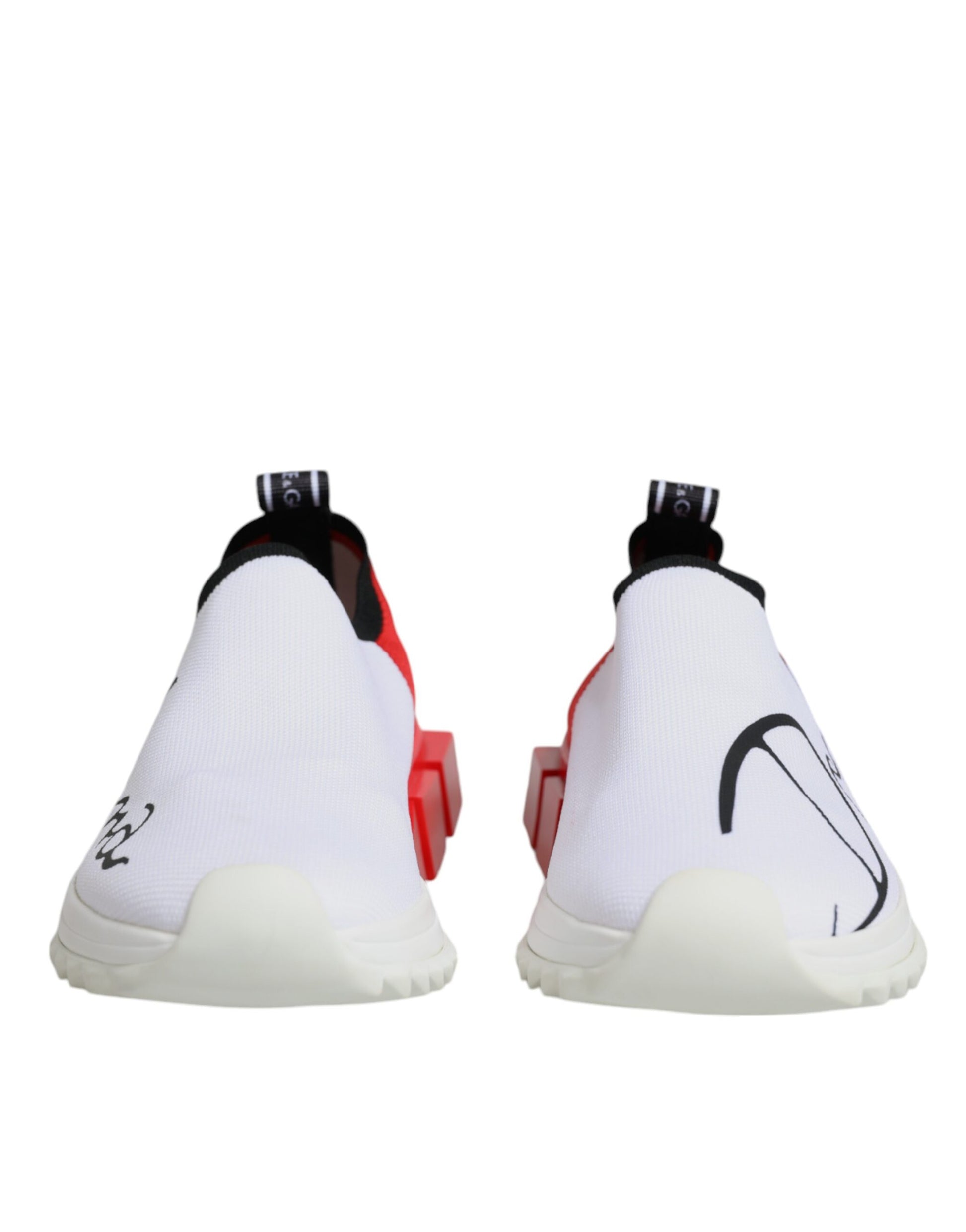 Dolce & Gabbana White Red Low Top Sorrento Men Sneakers Shoes by Dolce & Gabbana